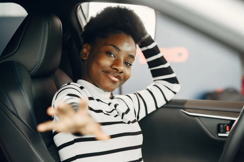 Happy driver approved for a bad credit car loan in Canada