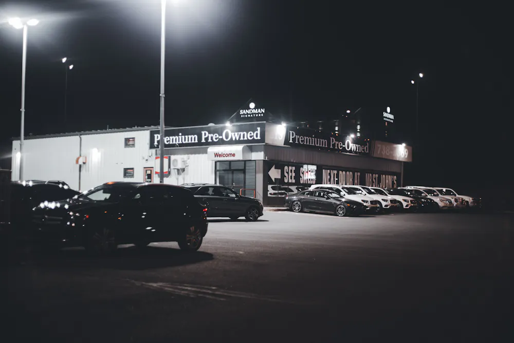 Pre-owned vehicles at a used car dealership in Canada
