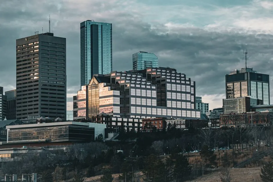 Downtown Edmonton, Alberta, where car loans fund vehicles across the city